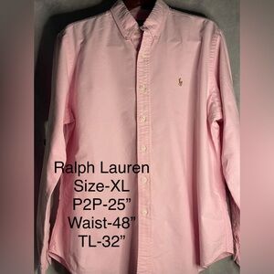 Ralph Lauren Light Pink Button Down XL